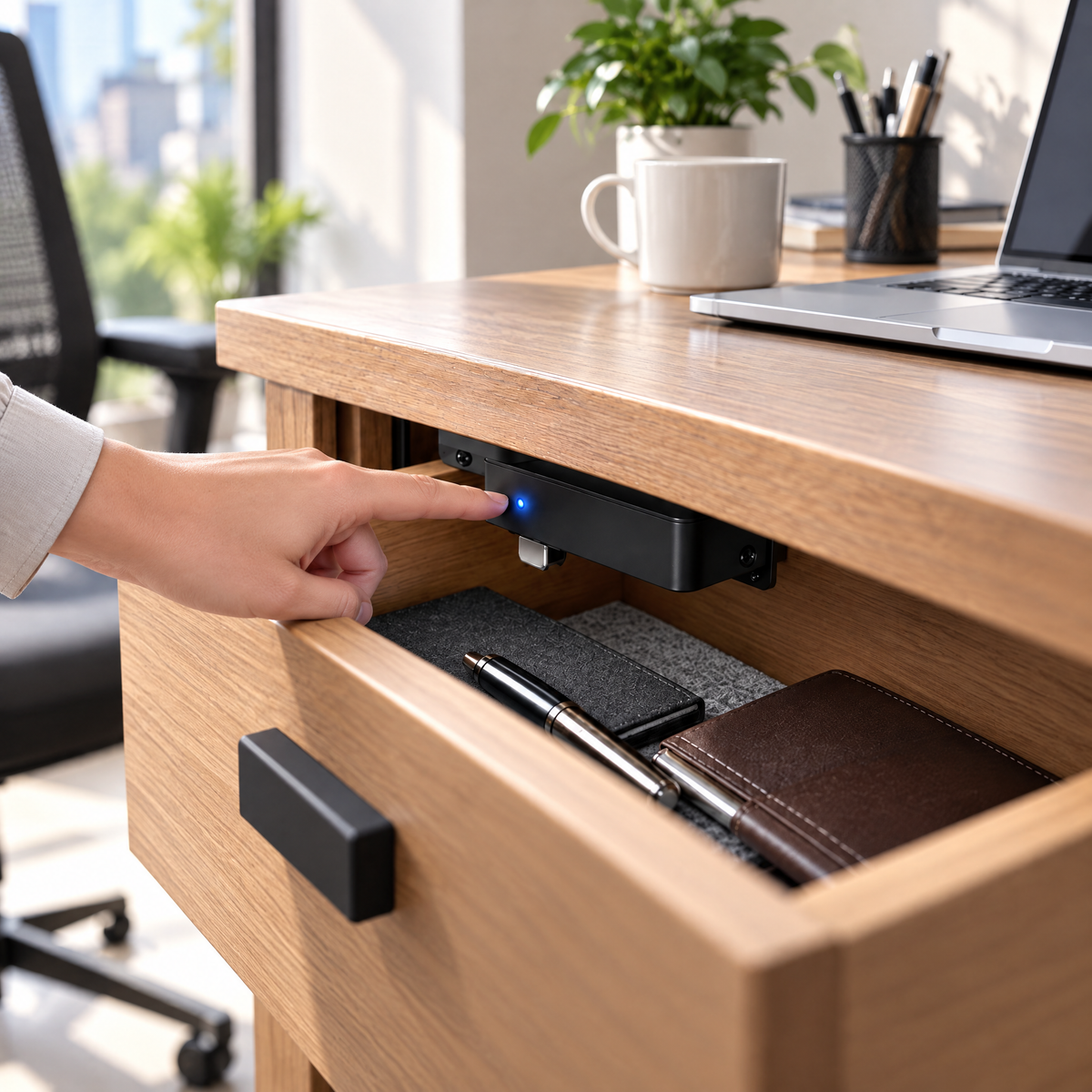 Jeremiahap™ DrawerGuard Electronic Desk Drawer Latch
