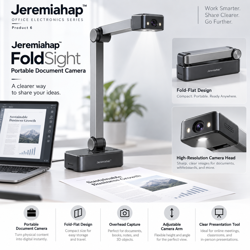 Jeremiahap™ FoldSight Portable Document Camera